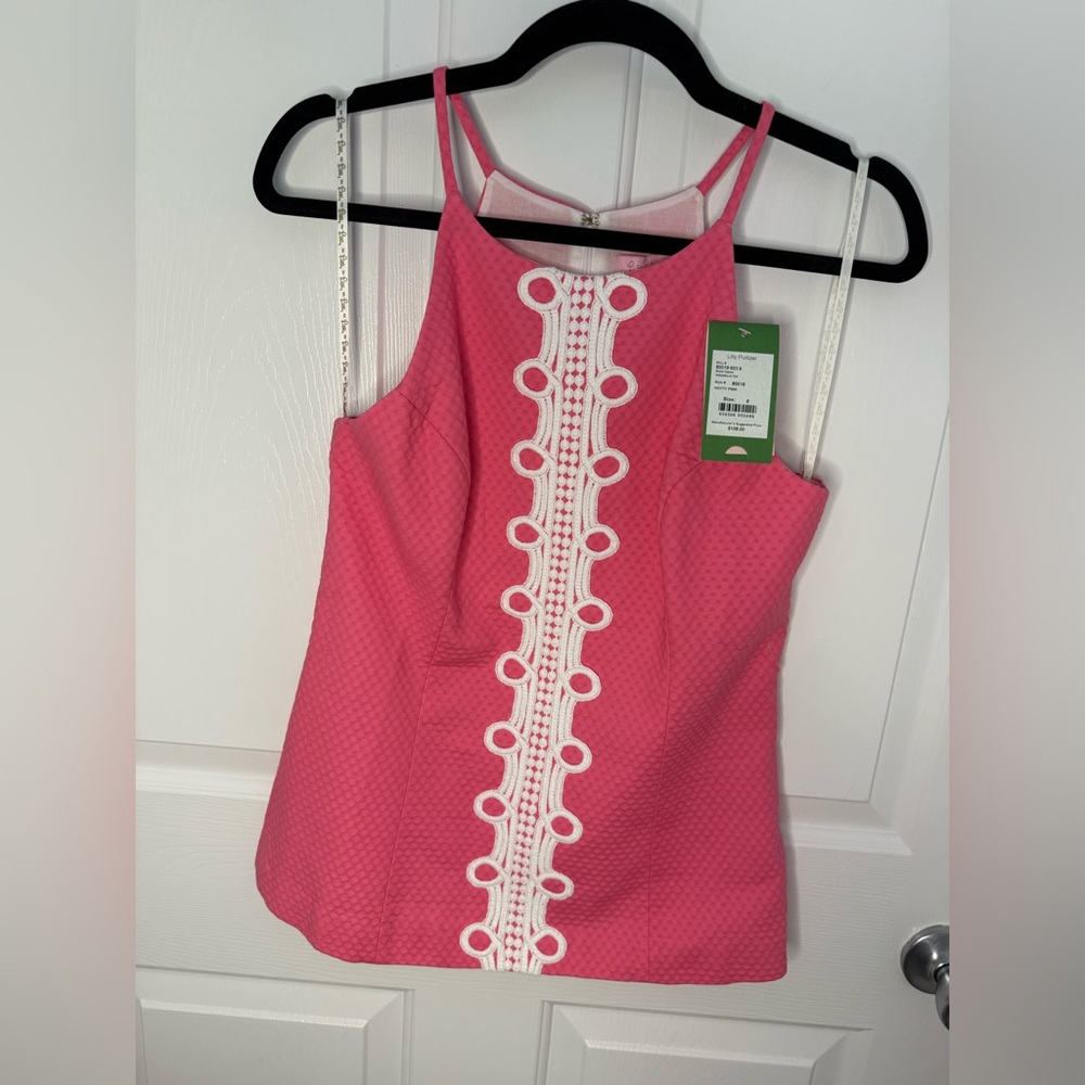 NWT Lilly Pulitzer Hotty Pink Annabelle Top Size 6